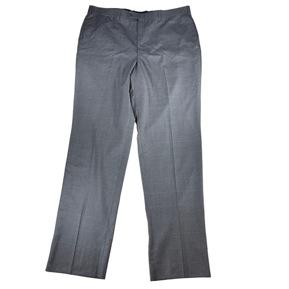 Jos. A. Bank Other - New Jos A Bank Traveler's Collection‎ 42 R Gray Plaid. 100% Wool Pants Unhemmed